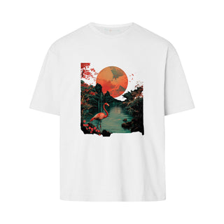 Japanese Art - Flamingo | Oversize T-Shirt